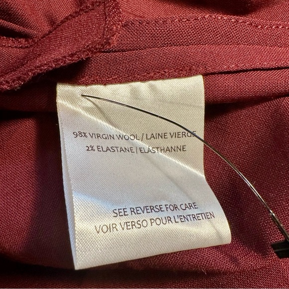 NWT Judith & Charles ‘Signac’ Scarf Blouse in Burgundy Red “Bordeaux” Size 0 - Picture 6 of 15